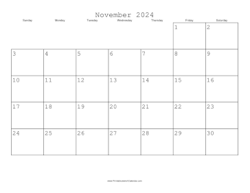 November 2024 Calendar with Jewish holidays 