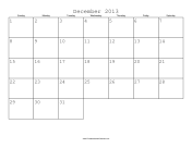 December 2013 Calendar with Jewish holidays