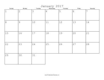 January 2017 Calendar with Jewish holidays 