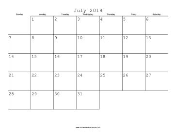July 2019 Calendar with Jewish holidays 