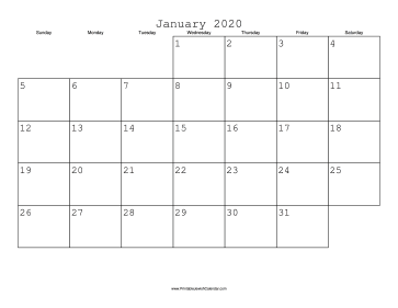 January 2020 Calendar with Jewish holidays 