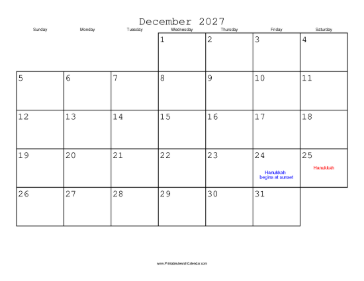 December_2027_Calendar_with_Jewish_holidays
 