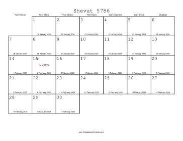 Shevat 5786 Calendar_with_Gregorian_equivalents 
