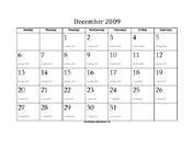 December 2009 Calendar with Jewish equivalents