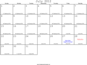 July 2012 Calendar with Jewish equivalents