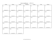 December 2013 Calendar with Jewish equivalents