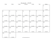 August 2020 Calendar with Jewish equivalents