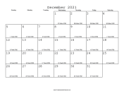 December 2021 Calendar with Jewish equivalents