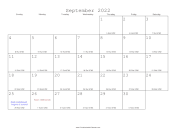 September 2022 Calendar with Jewish equivalents