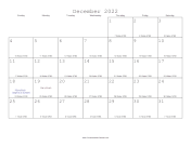 December 2022 Calendar with Jewish equivalents