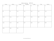 January 2023 Calendar with Jewish holidays