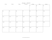 June 2023 Calendar with Jewish holidays