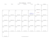 December 2023 Calendar with Jewish equivalents