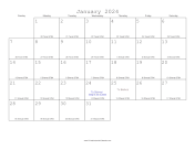 January 2024 Calendar with Jewish equivalents