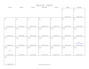 March 2024 Calendar with Jewish equivalents