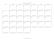 July 2024 Calendar with Jewish equivalents
