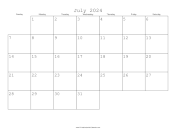 July 2024 Calendar with Jewish holidays