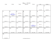May 2026 Calendar with Jewish equivalents