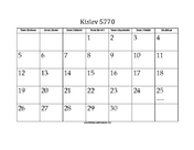 Kislev 5770 Calendar