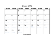 Kislev 5771 Calendar with Jewish holidays and Gregorian equivalents