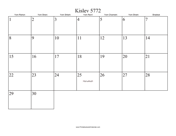 Kislev 5772 Calendar