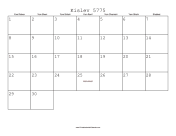 Kislev 5775 Calendar