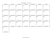 Tevet 5776 Calendar with Gregorian equivalents