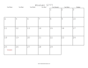 Kislev 5777 Calendar