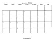 Tevet 5777 Calendar