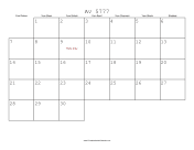 Av 5777 Calendar