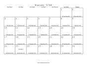 Kislev 5780 Calendar with Gregorian equivalents