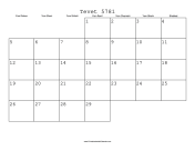 Tevet 5781 Calendar