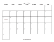 Av 5781 Calendar