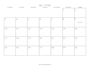 Av 5782 Calendar