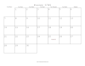 Kislev 5785 Calendar